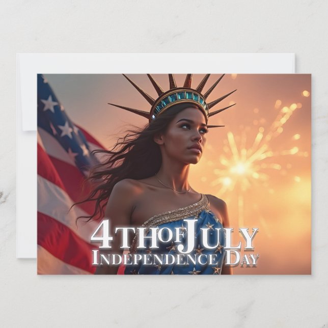 Esplêndido Design de 4 de julho - Fireworks & Free (Frente)
