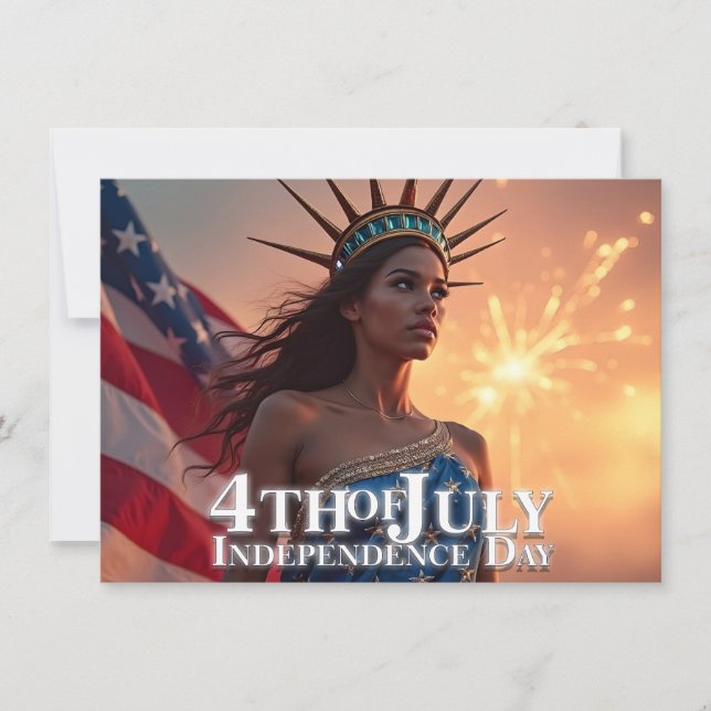Esplêndido Design de 4 de julho - Fireworks & Free (Frente)