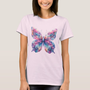 Esplendor de Borboleta Rosa T-Shirt