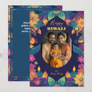 Esplendor de Diwali em tons turquesa