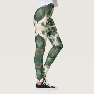 Esplendor Irlandês: As Leggings Boho Shamrock