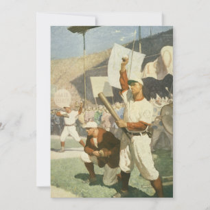 Esportes Antigos, Jogadores de Beisebol em um Jogo