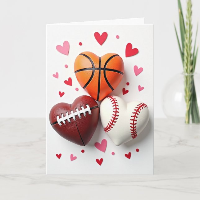 Esportes Corações Amor Cartão (Frente)
