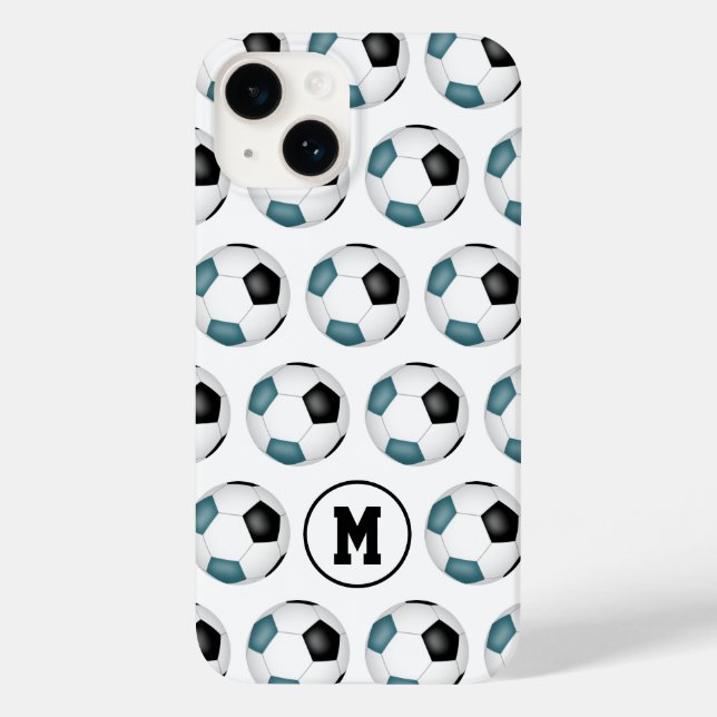 esportes de equipe preto teal cores bolas de futeb (Verso)