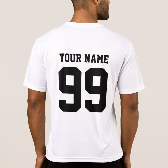 Esportes de número de camiseta personalizada do co (Verso)
