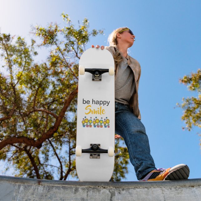 Esportes De Skate Meninas Sejam Felizes Sorriso Gi (Ao ar livre 1)