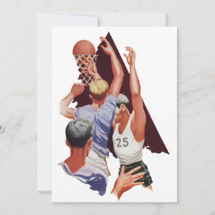 Esportes de Vintage, Jogadores de Basquete em um J