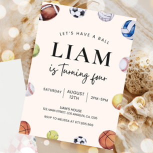 Esportes Editáveis Consideravam Convite de Anivers