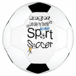 Esportes favoritos da bola de futebol Black & Whit