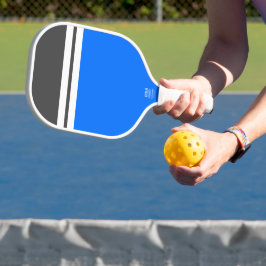 Esportivo Azul Brilhante Cinza Bloco Branco Listra