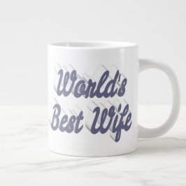 Esposa com cinza de meia-texto, caneca gigante de