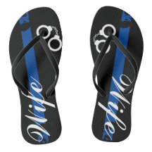 Esposa da Polícia - Chinelos Finos de Linha Azul
