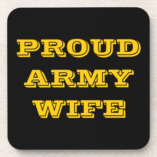 Esposa do Exército Orgulhosa de porta copos (Frente)