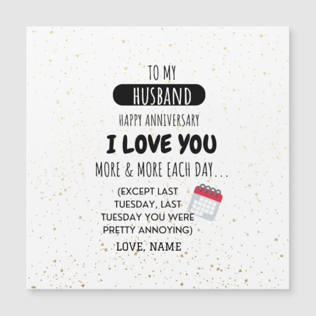 Esposa Engraçada para Marido Mensagem de Humor no  (Frente)