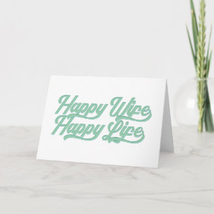 Esposa Feliz Vida Feliz Dia das Mães   Cartão de B