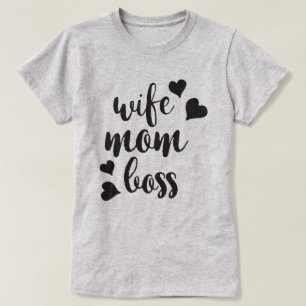Esposa Mãe Chefe Camiseta Mulher