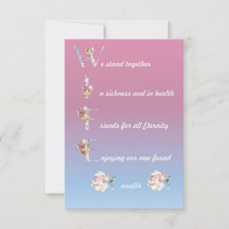 Esposa Manutenção exclusiva de cartão de poema