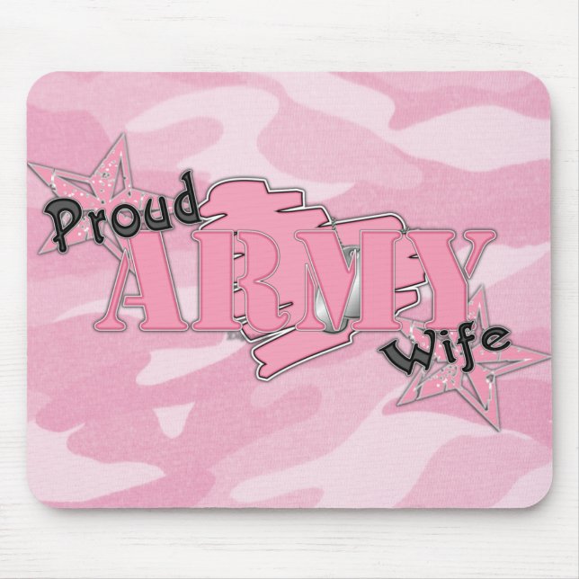 Esposa orgulhosa Mousepad do exército (Frente)