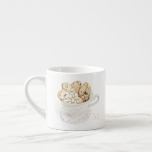 Espresso BISCOTTI Xícara de Café + Inicial