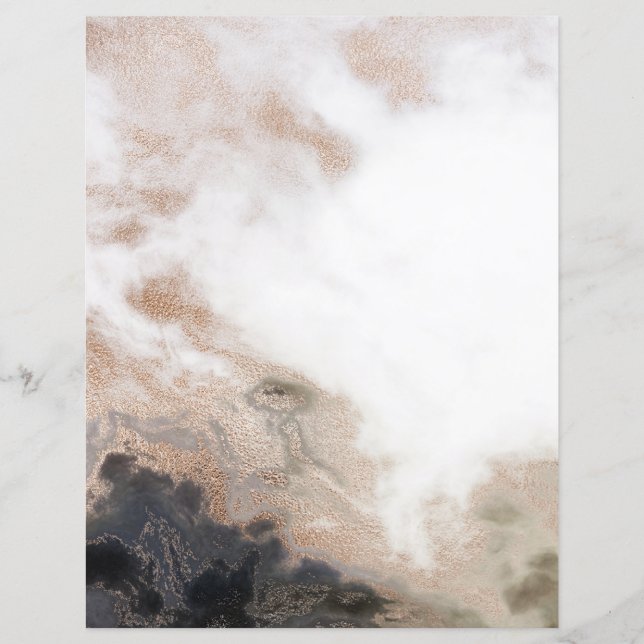 Espresso Brown Dourado White 2 Sided Crapbook Pape (Frente)