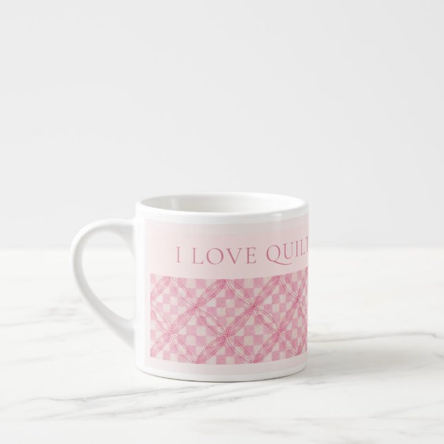 Espresso COLCHA DE VERIFICAÇÃO ROSA Rosa / Xícara de Café E (Esquerda)