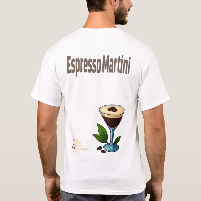 Espresso Martini T-Shirt – Bold Coffee Cocktail (Verso)