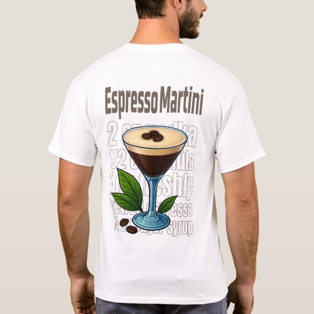 Espresso Martini T-Shirt – Bold Coffee Cocktail (Verso)