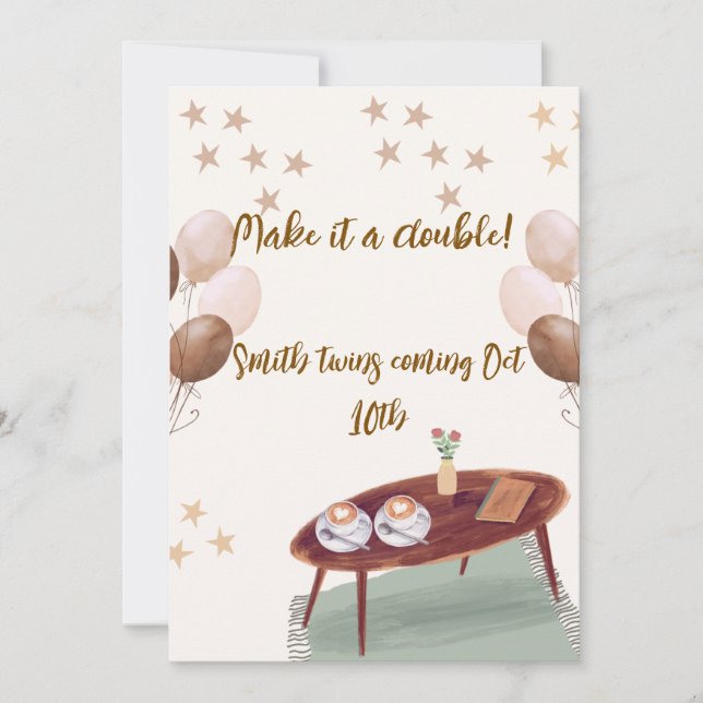 Espresso Pensou Que O Anúncio Da Gravidez Twin (Frente)