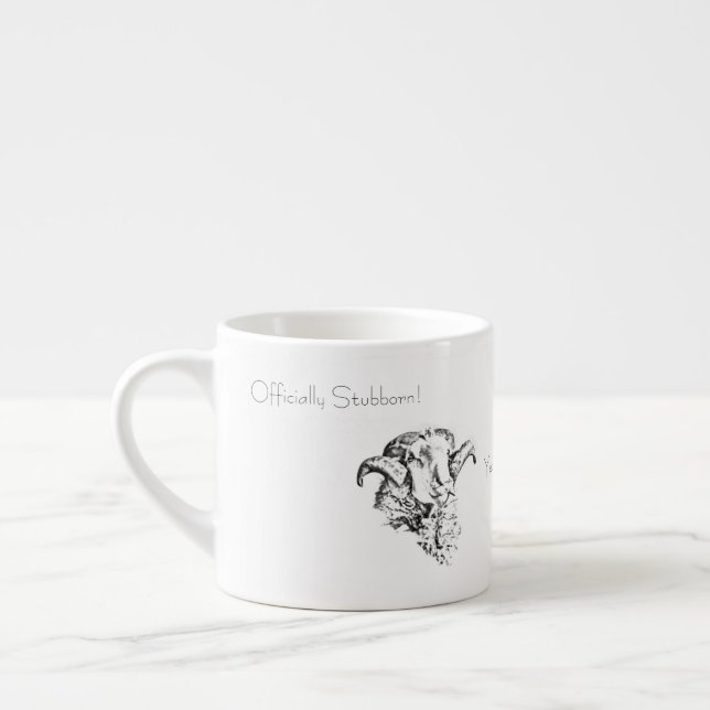 Espresso Xícara De Café Ovino Oficialmente Stubborn (Esquerda)