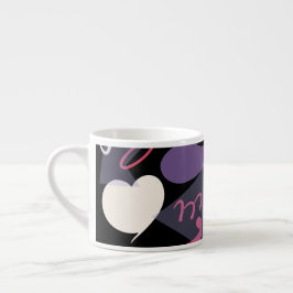 Espresso Xícara de pressão retrorreflectora preta, branca, 