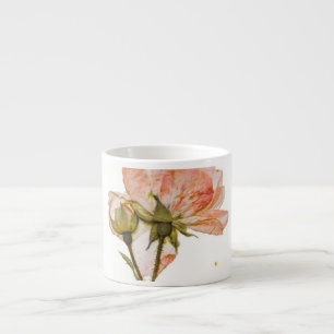 Espresso Xícara Pequena de Cerâmica Rosa Botânica de Rosa A