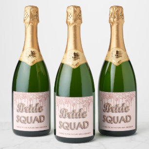 Esquadra da noiva rosa dourado glitter despedida d