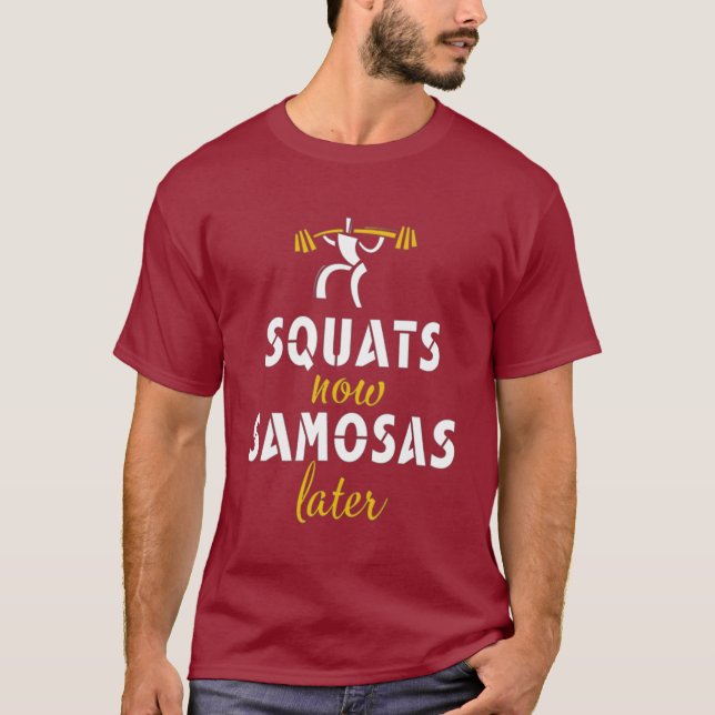 Esquadrão Antes De Samosas Engraçado Desi Camisa (Frente)