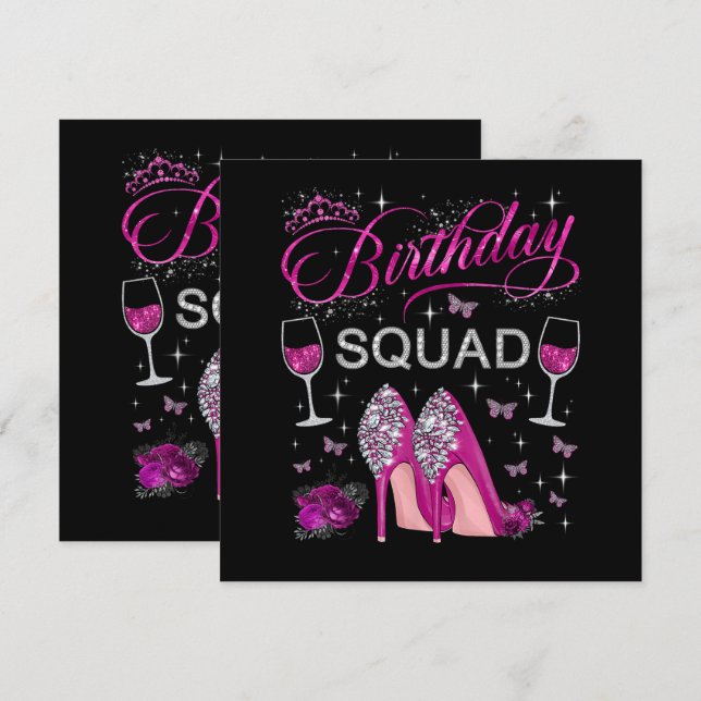 Esquadrão de Aniversário Borboletas (Frente/Verso)