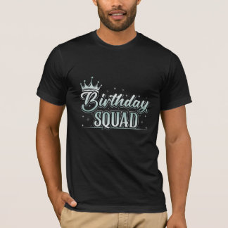 Esquadrão de aniversário com design de camisa da c
