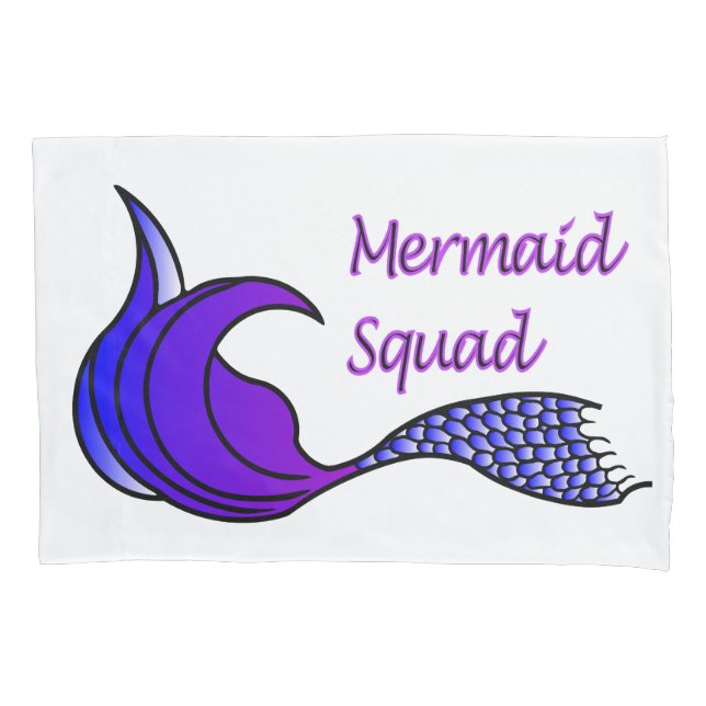 Esquadrão Memaid com travesseiro de cauda de serei (Frente)