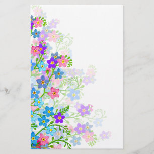 Esqueça-me não artigos de papelaria das flores d