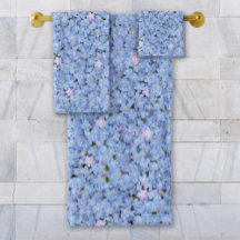 Esqueça-me, não Toalha Fotográfica Azul