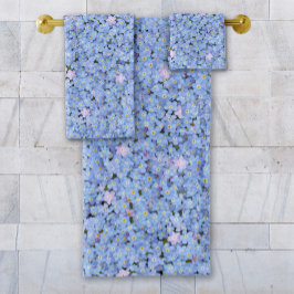 Esqueça-me, não Toalha Fotográfica Azul