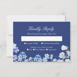 Esqueça-me Nots Royal Blue Floral Weding RSVP