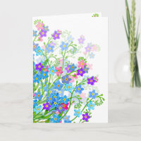 Esquece-me de não fazer o cartão de flores de jard