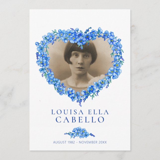 Esquece-me do programa de serviços funerários azul (Frente)