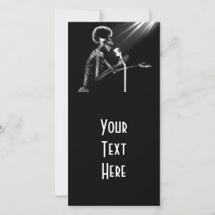 ESQUELETO DE RAIO X CANTANDO NO MIC RETRO - B&W