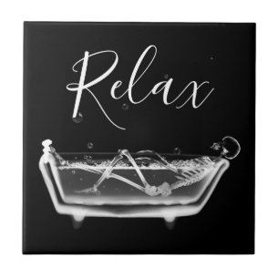 Esqueleto de raios X B&W em Azulejo de Bath Cerâmi