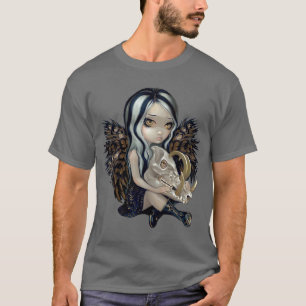 Esqueleto feericamente gótico lowbrow da camisa d