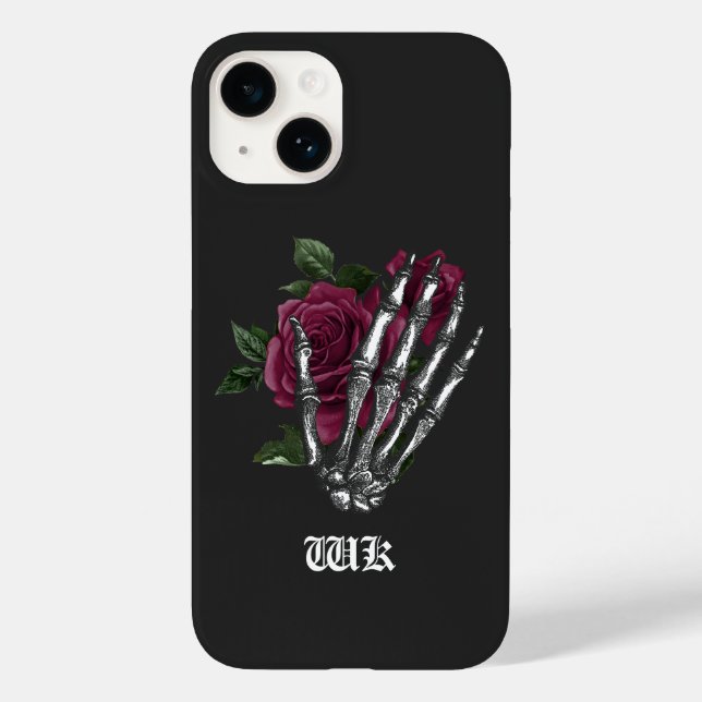 Esqueleto Floral Borgonha Gótico (Verso)