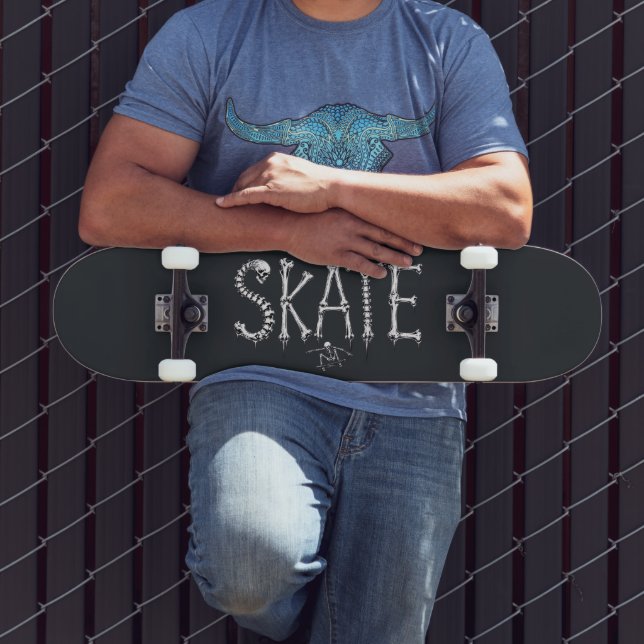 Esqueleto SKATE Design Horror (Ao ar livre 3)