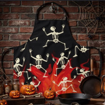 Esqueletos Dançantes em Chamas para o Halloween