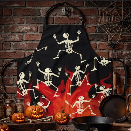 Esqueletos Dançantes em Chamas para o Halloween