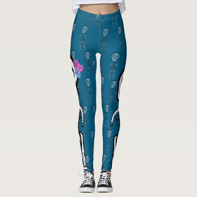Esqueletos monstros Leggings (Frente)